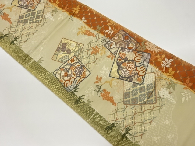 JAPANESE FUKURO OBI / WOVEN CLASSICAL PATTERN